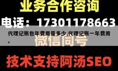 代理记账包年费用是多少,代理记账一年费用。