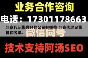 北京代记账最好的公司有哪些,北京代理记账机构名单。