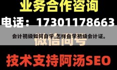 会计初级如何自学,怎样自学初级会计证。