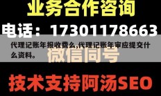 代理记账年报收费么,代理记账年审应提交什么资料。
