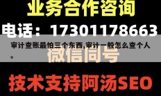 审计查账最怕三个东西,审计一般怎么查个人。