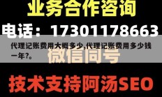代理记账费用大概多少,代理记账费用多少钱一年?。