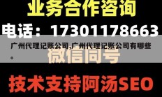 广州代理记账公司,广州代理记账公司有哪些。