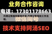 代理记账报税服务内容,代理记账报税工作流程。